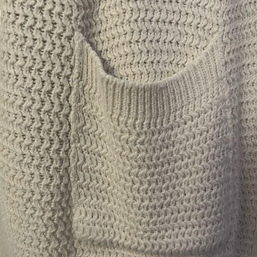 Fat Face Cream Chunky Knit Sweater with Ribbed Hem